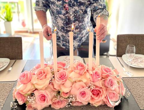 Candela Stearica H 25 dm.2,5 - Sconti per Fioristi e Aziende - Bianca da 10 candele