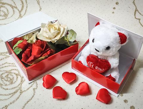 Scatole x 2 con cuore - Sconti per Fioristi e Aziende - Adatto x San Valentino