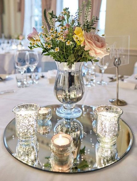 Specchio rotondo dm. 45 - Sconti per Fioristi e Aziende - Molato per matrimoni con piedini