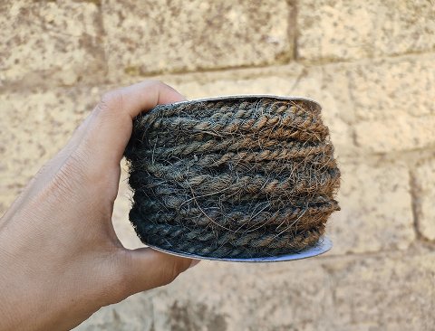 Cordone di canapa intrecciata - Ultimo stock x 3 disponibile - Rotoli H 5 mm x 25 Mt.