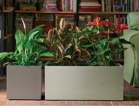 Fioriera retta H 33 Tortora - Sconti per Fioristi e Aziende . - in ABS Larga