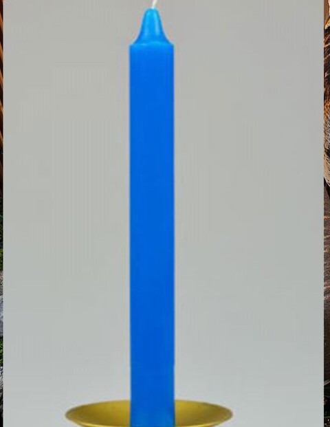 Candele x 4 Stearica H 9 - Sconti per Fioristi e Aziende - Candele Blu Royal dm. 1,5
