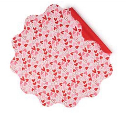 Sottovaso Smerlato con cuori - Sconti per Fioristi e Aziende - Bianco e Rosso dm. 50