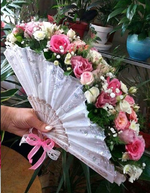 Ventaglio in legno e carta - Sconti per Fioristi e Aziende - cm. 21