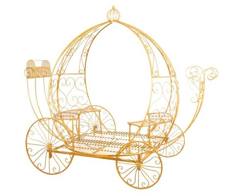 Carrozza Cenerentola Royal H 240 - Sconti per Fioristi e Aziende - 6 posti - in ferro Bianca o Oro