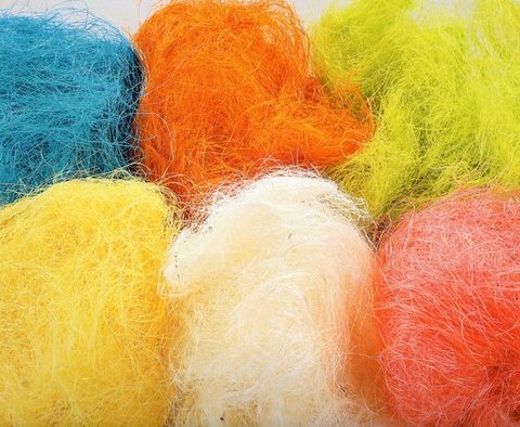 Sisal Naturale Colorato - Sconti per fioristi e Aziende - Busta da gr. 300