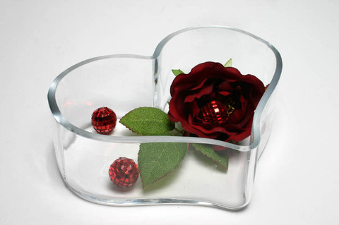 Cuore in vetro cm.20