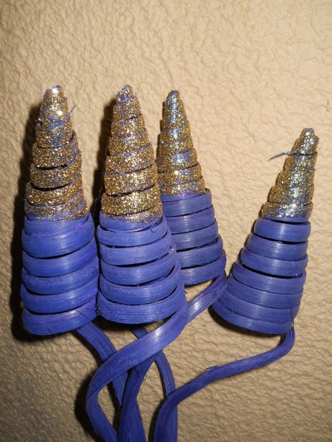 Cane Cone x 5 Colorato  con Glitter - Sconti per Fioristi e Aziende