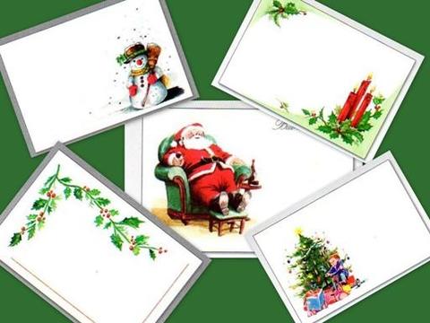 Biglietti Natalizie x 50 con 50 buste rosse