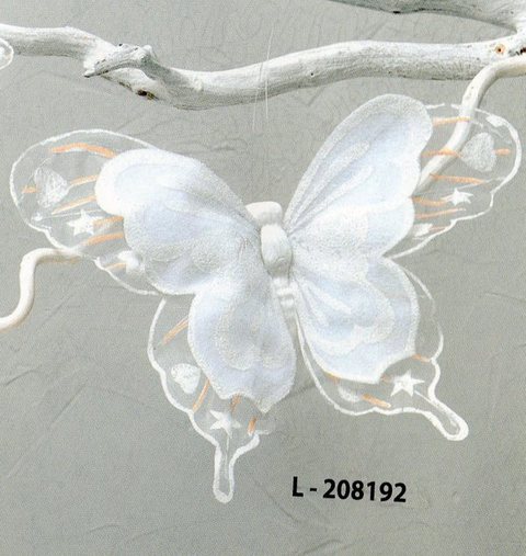 Farfalla Bianca x 12 con clip H 10 - Sconti per Fioristi e Aziende