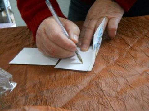 Biglietti decoro baby in panno - Sconti per Fioristi e Aziende - Espositore legno da 120 pz