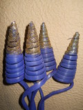 Cane Cone x 5 Colorato  con Glitter - Sconti per Fioristi e Aziende