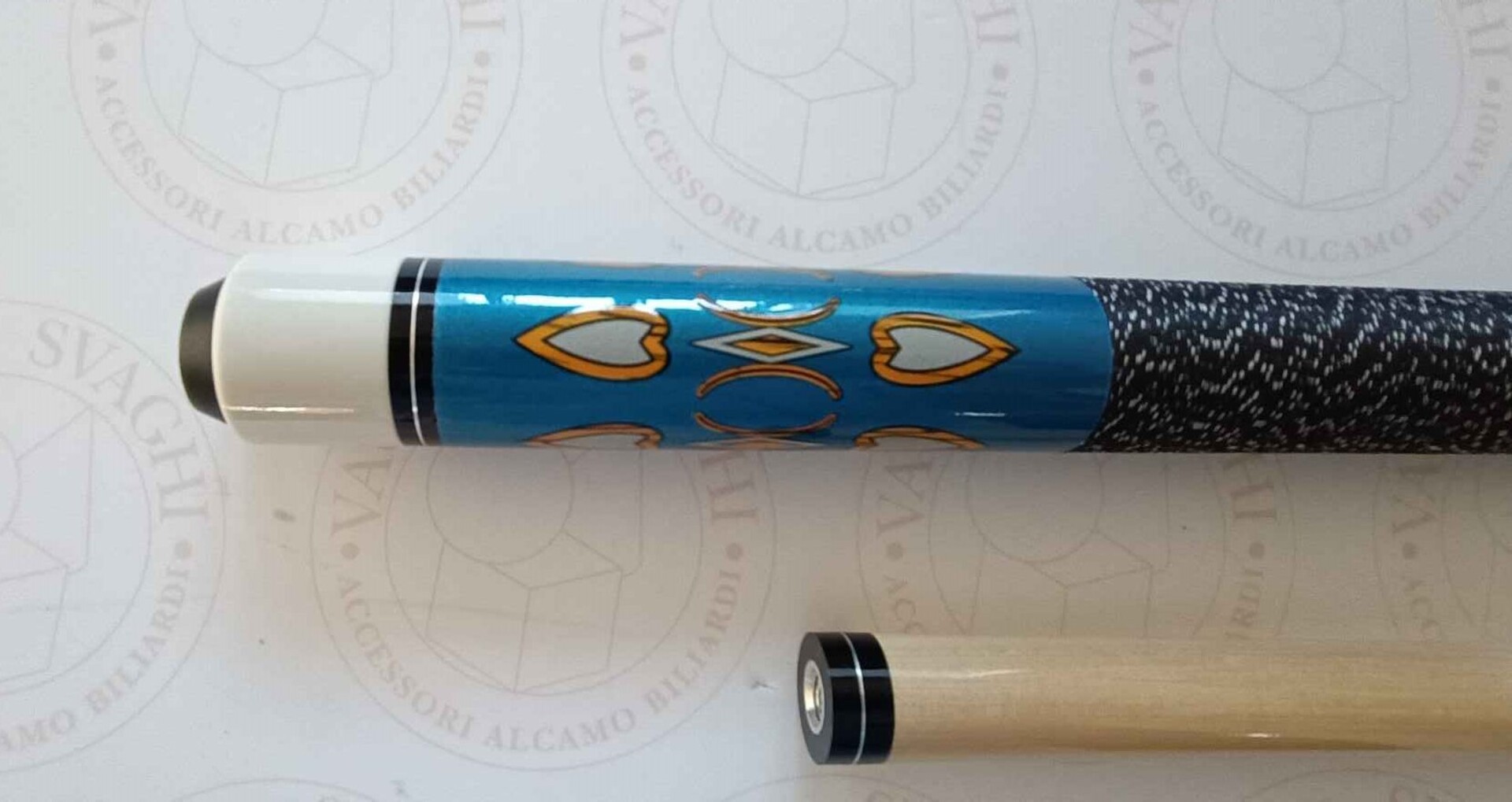 STECCA PER GIOCO 5/9 BIRILLI NERO/AZZURRO 2 PZ.