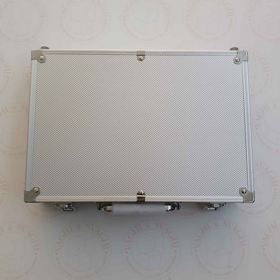 VALIGETTA IN ALLUMINIO DAL NEGRO 200 FICHES CON VALORI