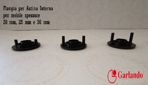 FLANGIA PER ASTINA INTERNA CON PERNI (DIAM. 10 MM) GARLANDO 3 MISURE