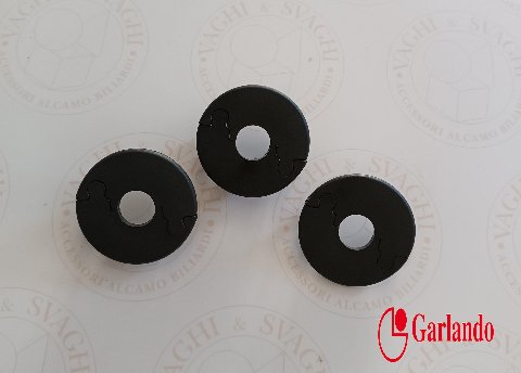FLANGIA CON PERNI PER BOCCOLA A SFERA (DIAM 16 MM) GARLANDO 3 MISURE COLORE NERA