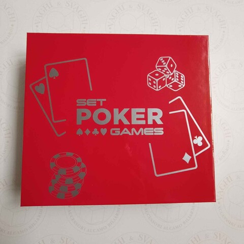 SCATOLA FICHES DAL NEGRO SET POKER GAMES CON VALORI