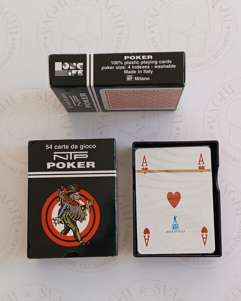 CARTE DA GIOCO NTP POKER DORSO ROSSO