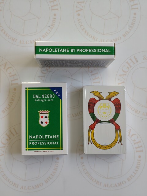 CARTE NAPOLETANE DAL NEGRO N° 81 PRO ASTUCCIO VERDE