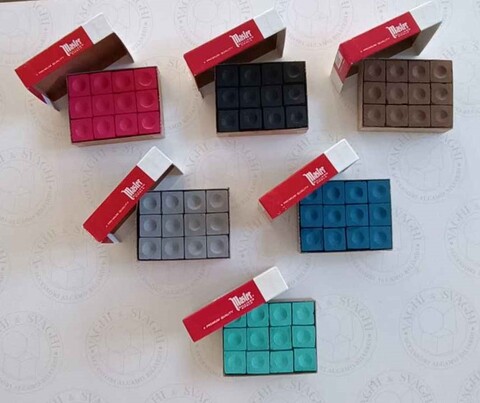 GESSO PER STECCA DA BILIARDO MASTER DA 12 CUBETTI