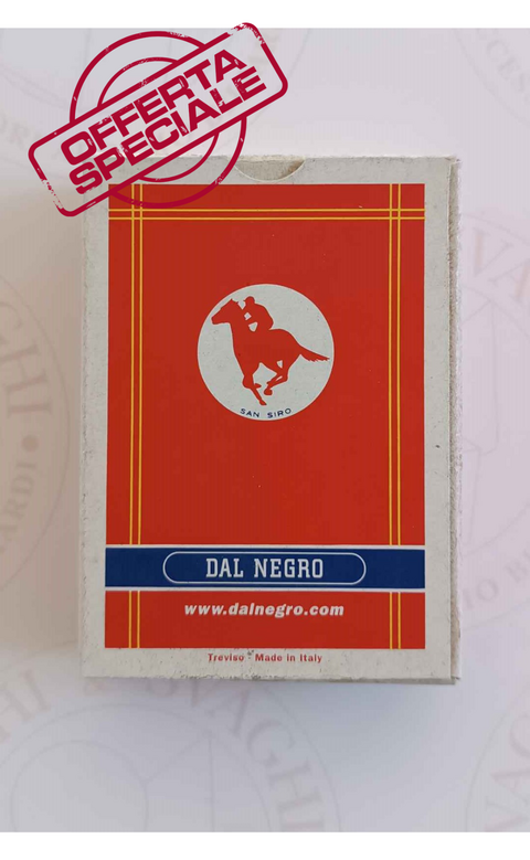 CARTE DA GIOCO DAL NEGRO POKER SAN SIRO 55 CARTE ROSSO