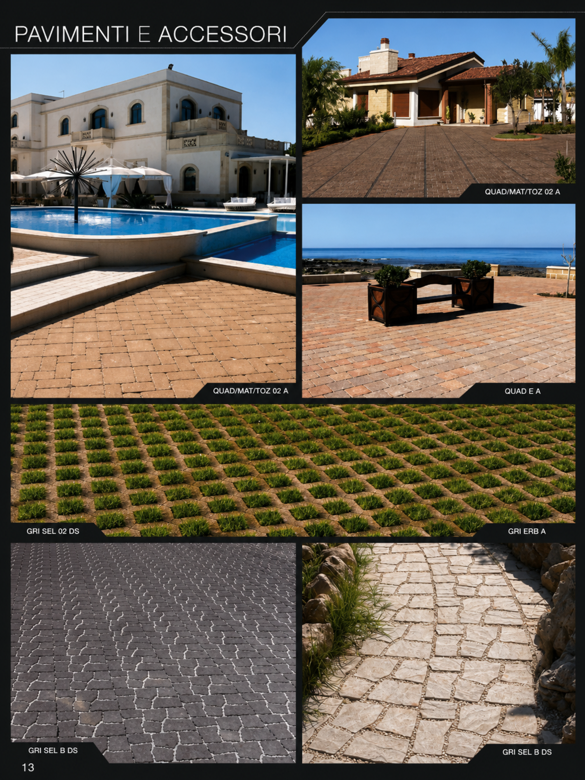 Pavimentazioni Decorative Paviblok per ville, giardini, piazze, parcheggi e spazi esterni di pregio.