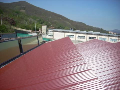 Lastra metallica coibentata per tetti e pareti-0,4 MM. 3980X1000