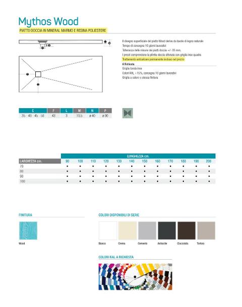 PIATTO DOCCIA Mythos Thermodesign WOOD