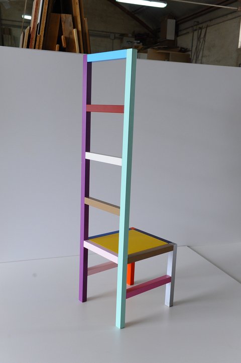 Sedia alta in multicolor (Rif. immagine 026)