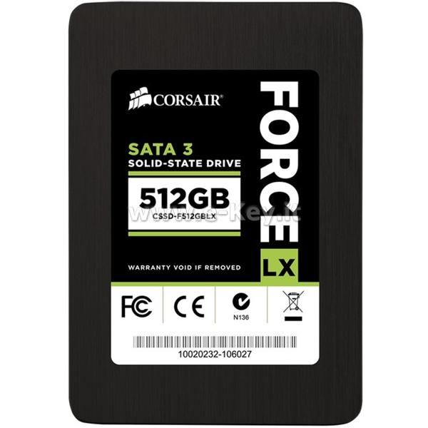 SSD Corsair Force LX 512GB 2.5" 512GB Lettura 560MB/s Scrittura 450MB/s SATA3 Corsair Force LX 512GB gfdg dfgfdg