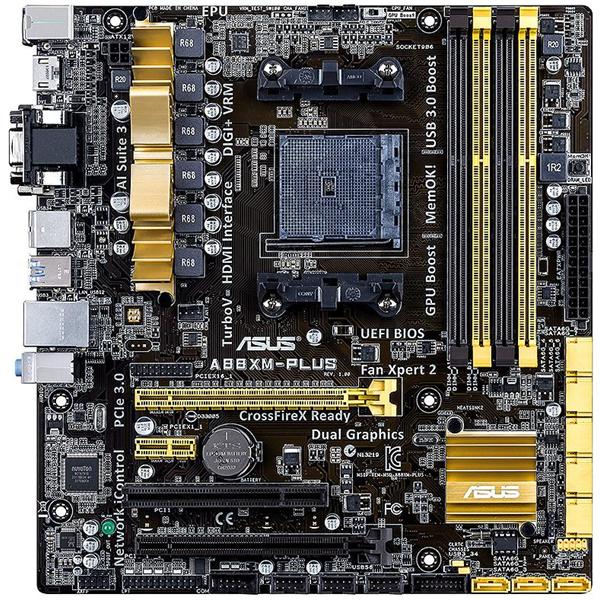 Scheda Madre ASUS A88XM-PLUS Socket FM2+ AMD A88X DDR3 USB3 MicroATX ASUS A88XM-PLUS