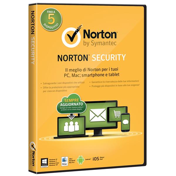Symantec Norton Security 2.0, 1u, 1Y, DVD, ITA, Box, Full, 1 utente(i), Android, iOS, ITA, DVD Symantec Norton Security  2.0 Full
