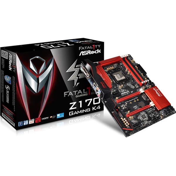 Scheda Madre AsRock Fatal1ty Z170 Gaming K4 Socket 1151 DDR4 SATA3 USB3 ATX AsRock Fatal1ty Z170 Gaming K4