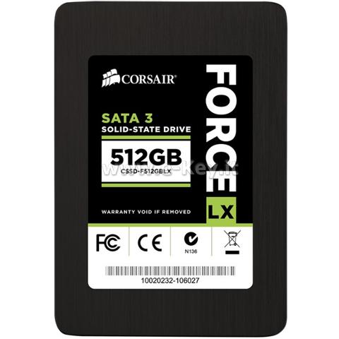 SSD Corsair Force LX 512GB 2.5" 512GB Lettura 560MB/s Scrittura 450MB/s SATA3 Corsair Force LX 512GB gfdg dfgfdg