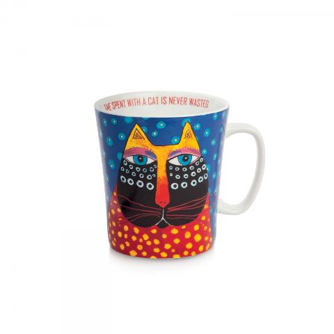 Tazza mug in porcellana decorata  ml 430 Egan LAUREL BURCH FANTASTIC FELINES