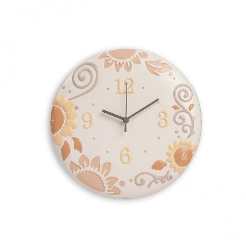 Orologio ceramica arancio cm 32 Egan  HELIOS