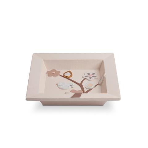 Vuotatasche quadrato in ceramica decorata Egan L' ALBERO DELLA VITA