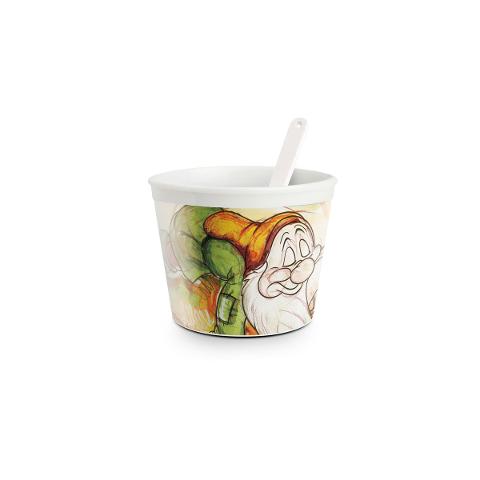 Coppetta gelato con cucchiaino in porcellana decorata Egan I 7 NANI