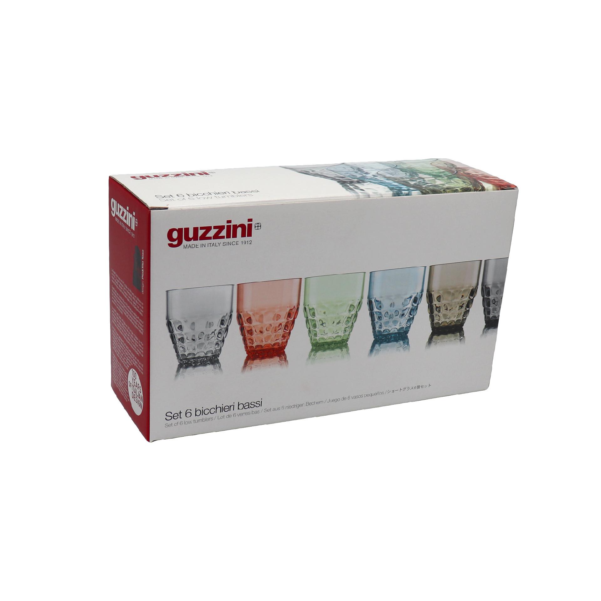 GUZZINI - TIFFANY Set 6 Bicchieri Alti Colorati - Idea Casa Più