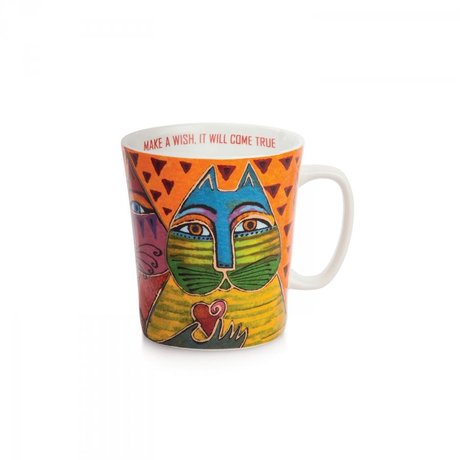 Tazza mug in porcellana decorata  ml 430 Egan LAUREL BURCH FANTASTIC FELINES