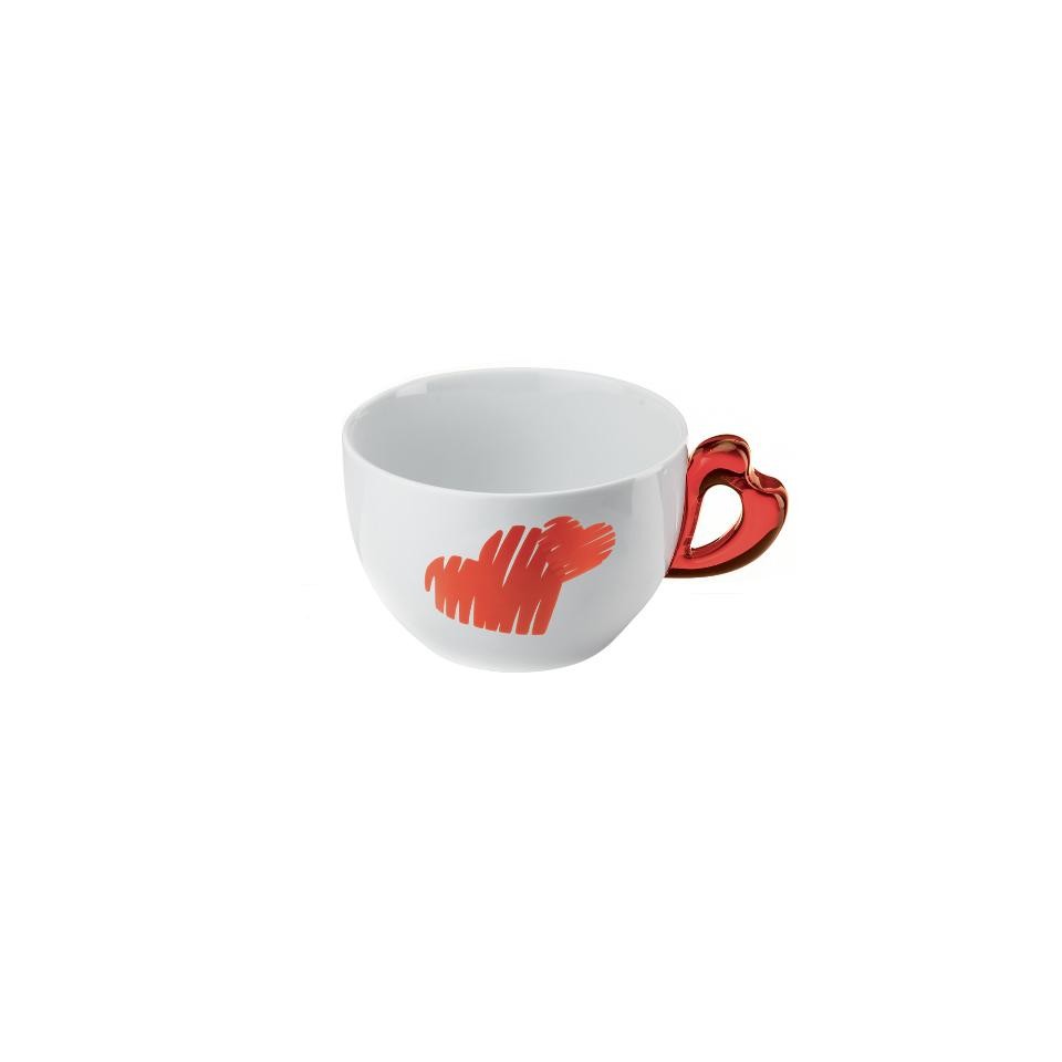 Tazza colazione in porcellana decorata Guzzini LOVE