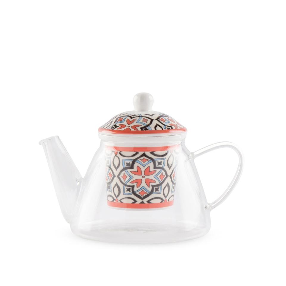 Teiera in porcellana decorata e vetro borosilicato Egan MAJORICA