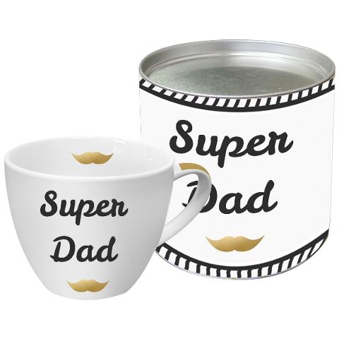 Tazza Big Mug in porcellana New Bone China decorata ppd SUPER DAD