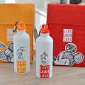 Set borsa termica in poliestere e bottiglia in alluminio decorate Egan LIVE LAUGH LOVE