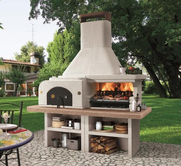 BARBECUE DA GIARDINO CON GRIGLIA EXTRALARGE E FOCOLARE LATERALE PALAZZETTI  FARO NEW - Bagheria (Palermo)