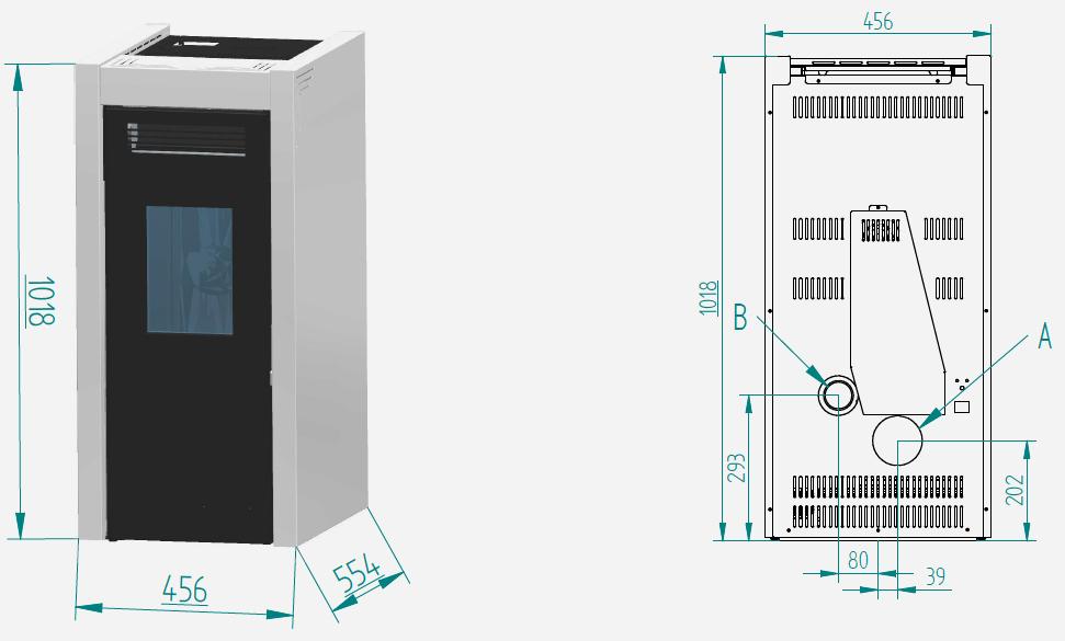 STUFA A PELLET/BIOMASSA DIELLE GRECALE 100 GLASS