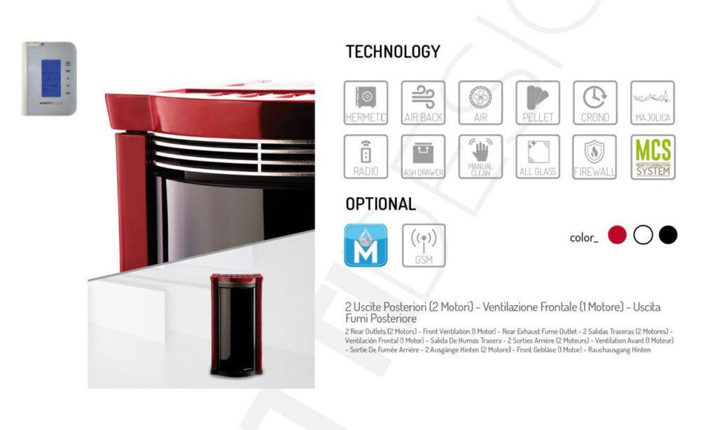 STUFA A PELLET  MORETTI DESIGN ELEGANCE ALL STYLE A11