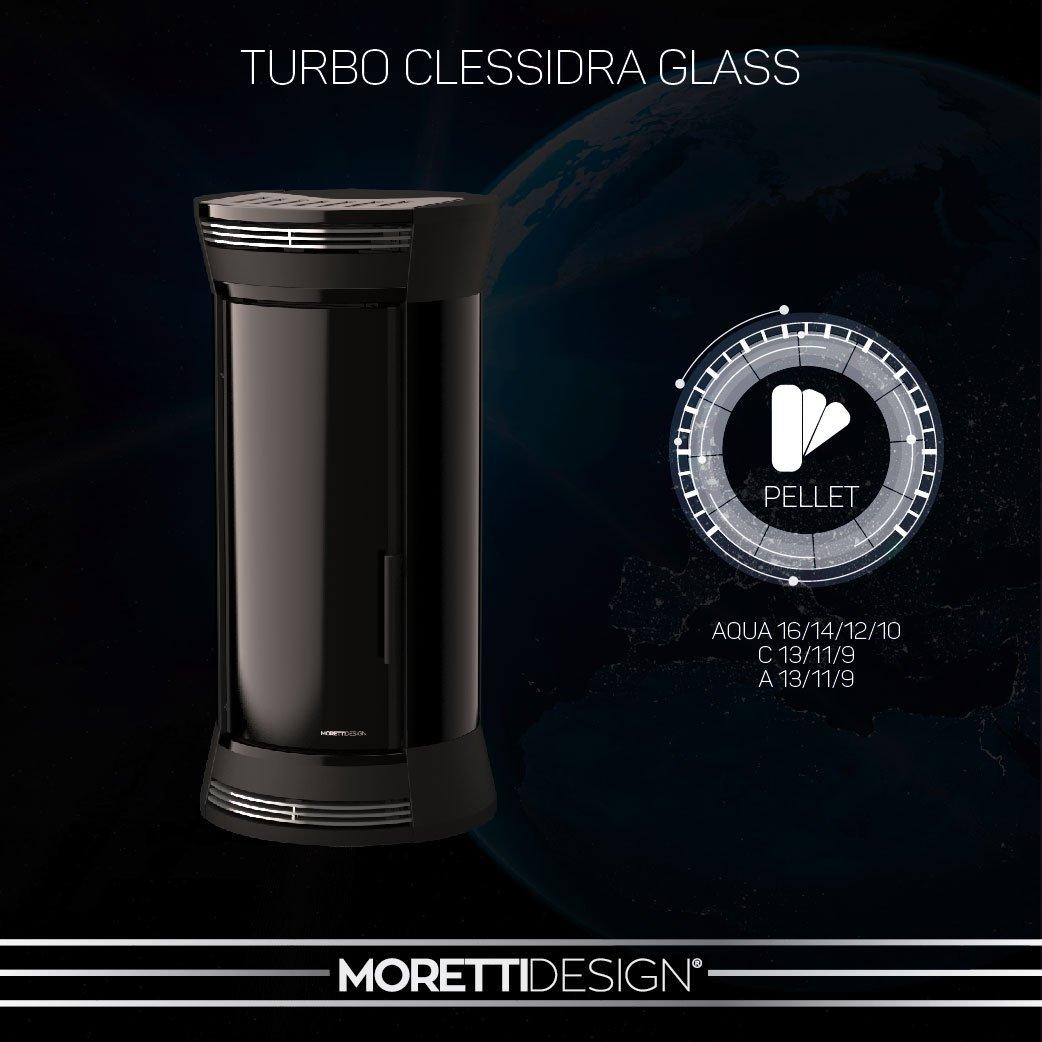 STUFA A PELLET  MORETTI DESIGN CLESSIDRA ALL STYLE 13Kw
