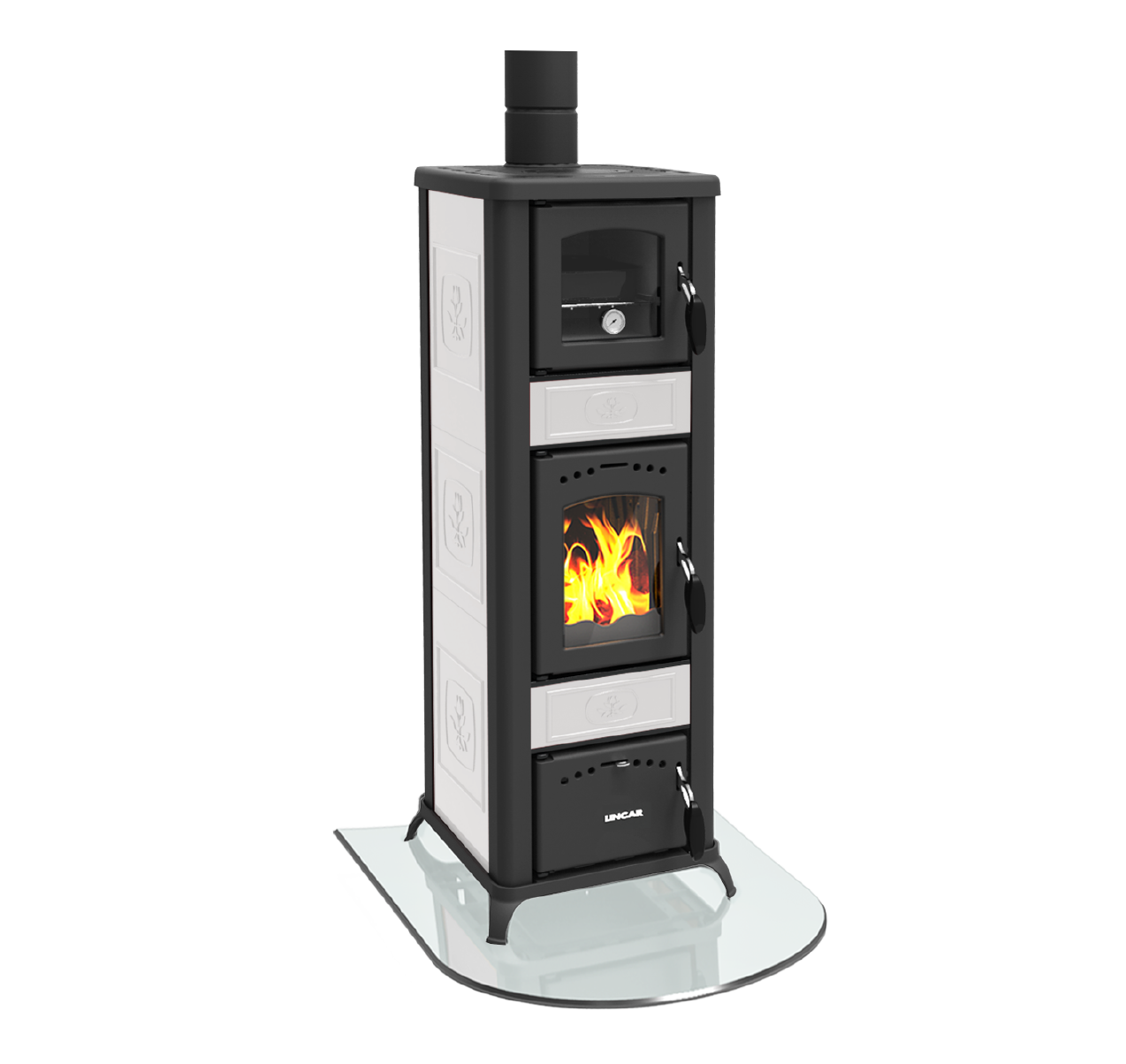 STUFA A LEGNA LINCAR ALICE CON FORNO 490A Z