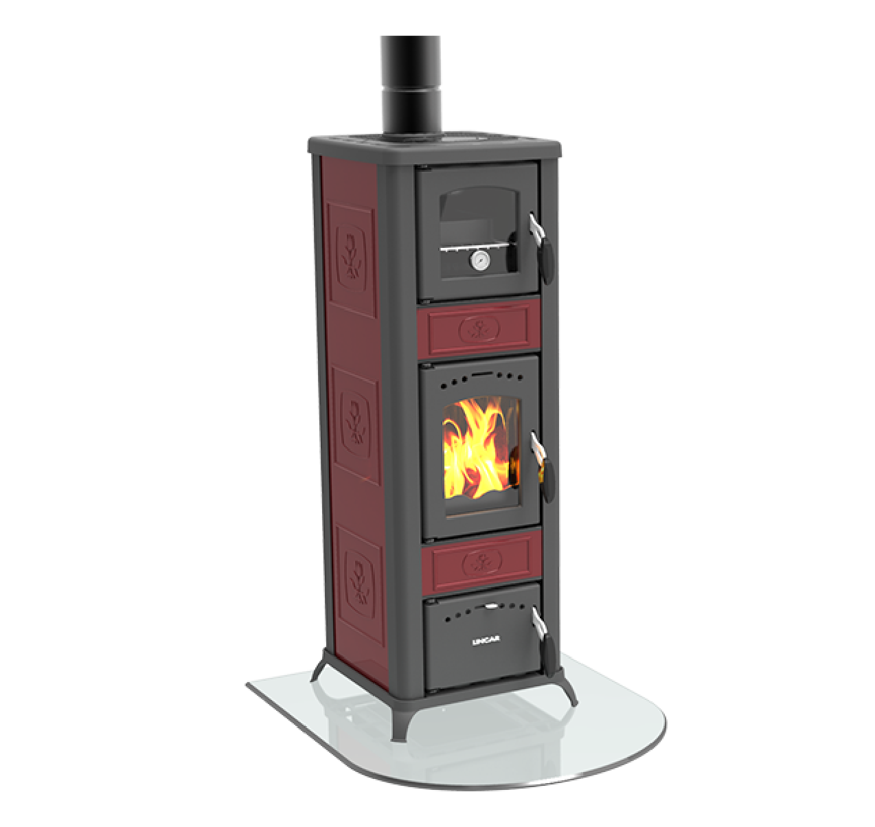STUFA A LEGNA LINCAR ALICE CON FORNO 490A Z
